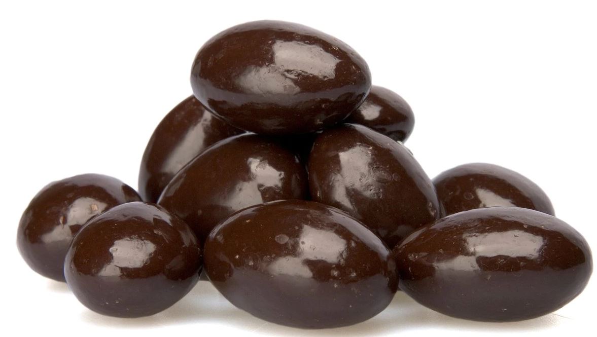 Amandel chocolade puur - 900 gram zak - Afbeelding 2